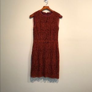 Rust-colored lace Nanette Lepore mini dress